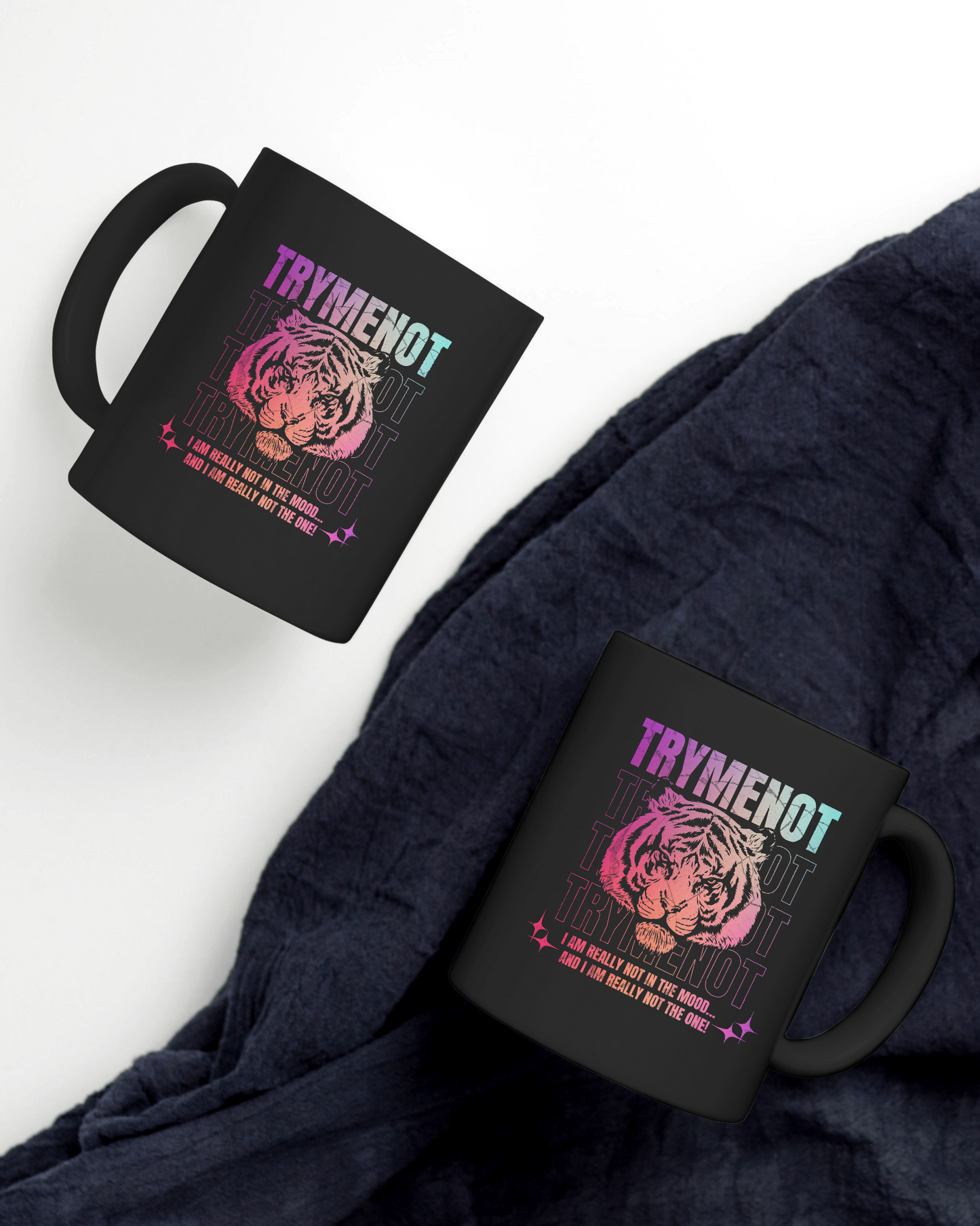 Try My Not 11oz Black Mug