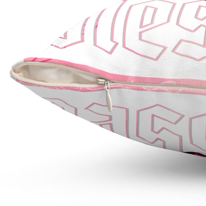 Blessed Rose Decorative Pillow - Pink Floral Home Accent