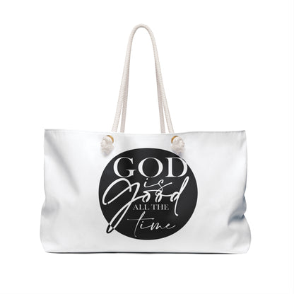God is Good Weekender Bag - Inspirational Travel Tote for Faith and Everyday Use
