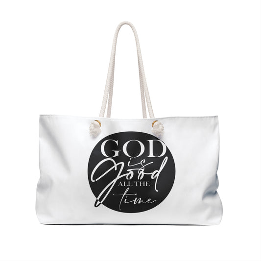 God is Good Weekender Bag - Inspirational Travel Tote for Faith and Everyday Use