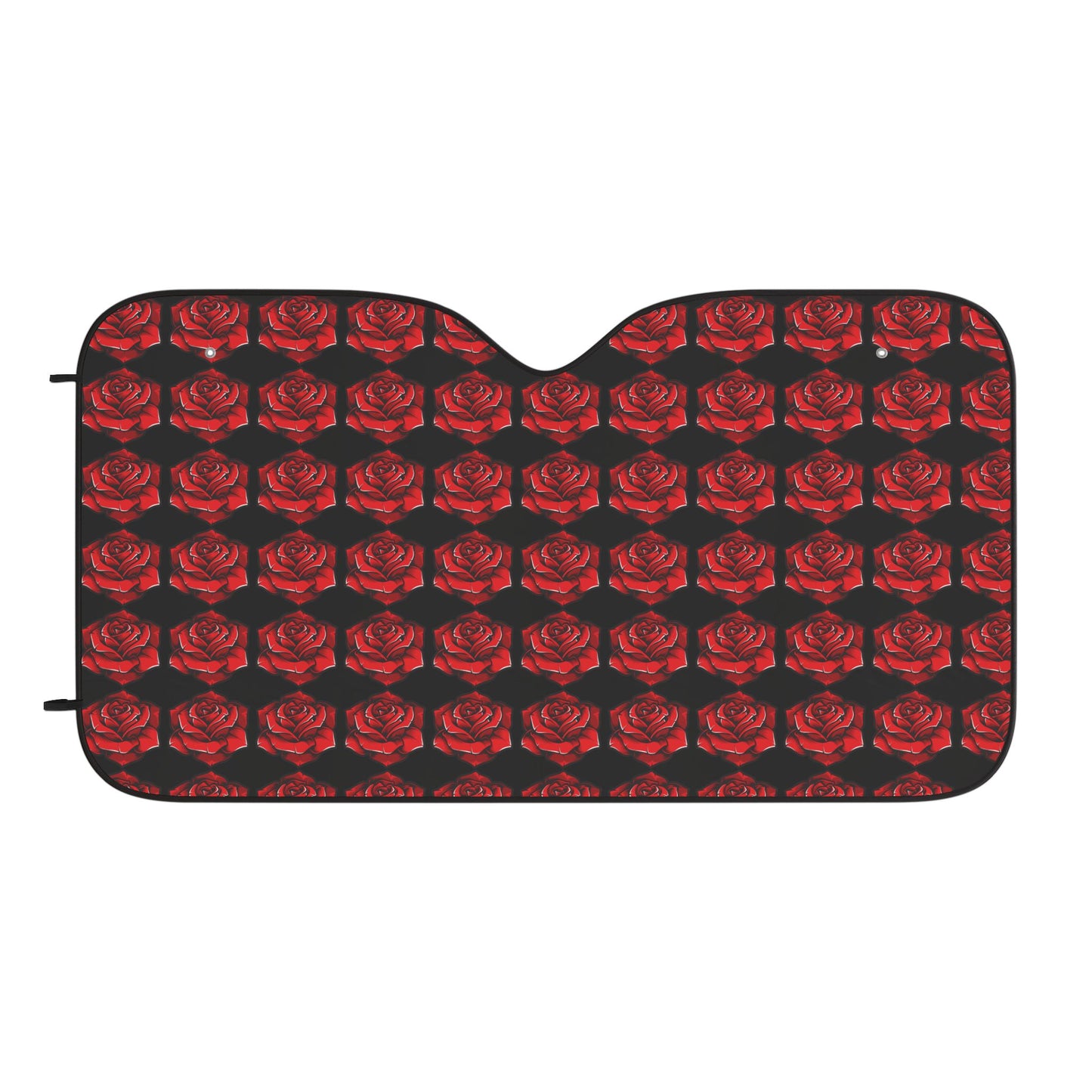 Elegant Red Rose Car Sun Shades - Stylish UV Protection for Your Vehicle