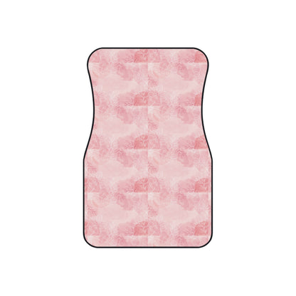 Pretty in Pink Elegant Floral Car Mats Set of 4 - Pink Rose Design