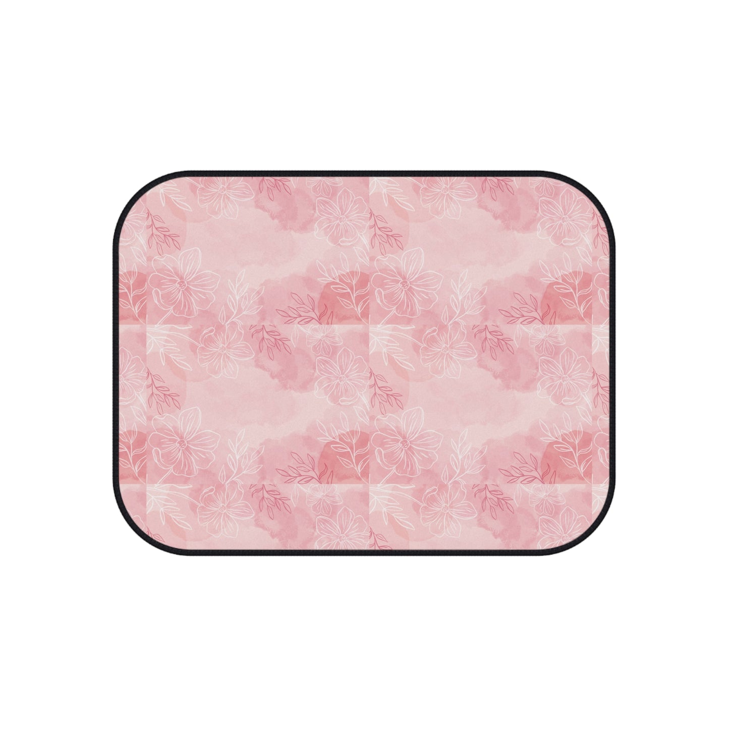Pretty in Pink Elegant Floral Car Mats Set of 4 - Pink Rose Design