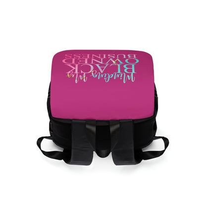Minding My Black Owned Business Unisex Backpack (Multi and Black)