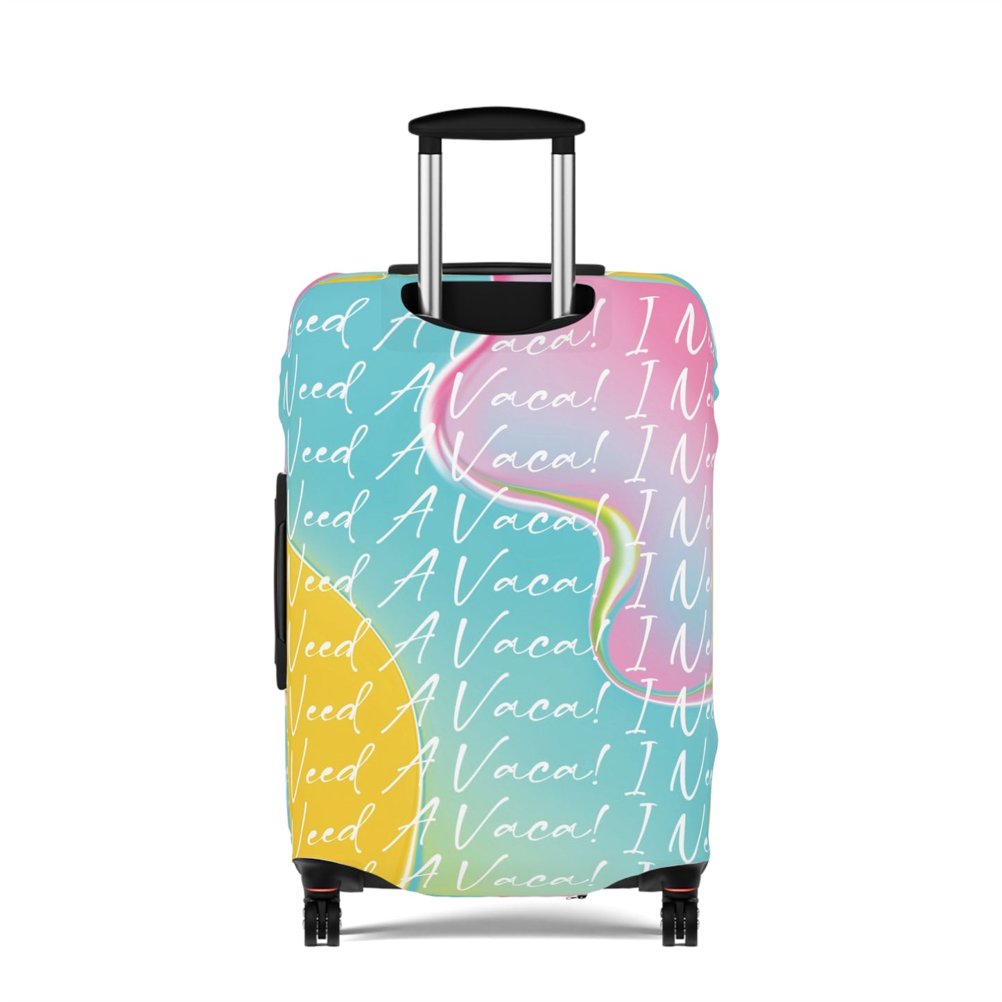Colorful Vacation Luggage Cover - Fun Travel Accessory with ‘I Need A Vacay’ Design