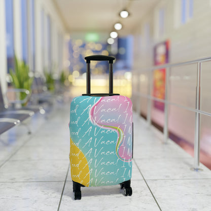 Colorful Vacation Luggage Cover - Fun Travel Accessory with ‘I Need A Vacay’ Design