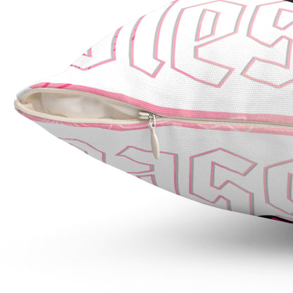 Blessed Rose Decorative Pillow - Pink Floral Home Accent