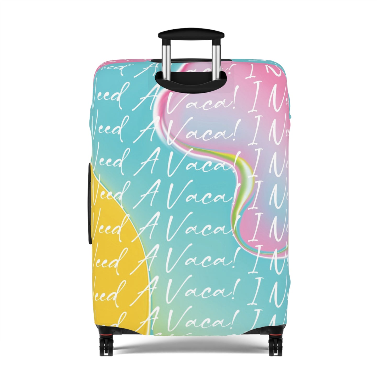 Colorful Vacation Luggage Cover - Fun Travel Accessory with ‘I Need A Vacay’ Design