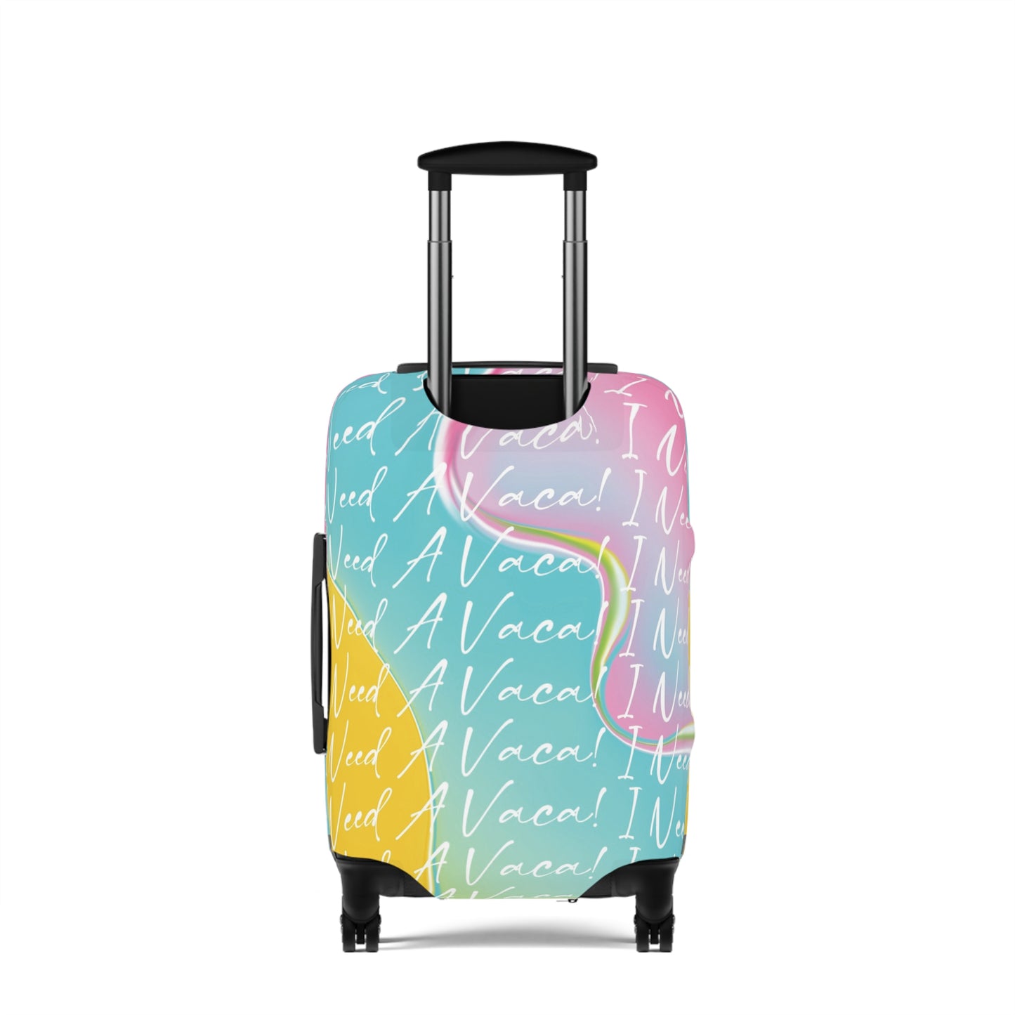Colorful Vacation Luggage Cover - Fun Travel Accessory with ‘I Need A Vacay’ Design