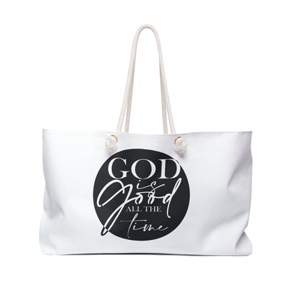 God is Good Weekender Bag - Inspirational Travel Tote for Faith and Everyday Use
