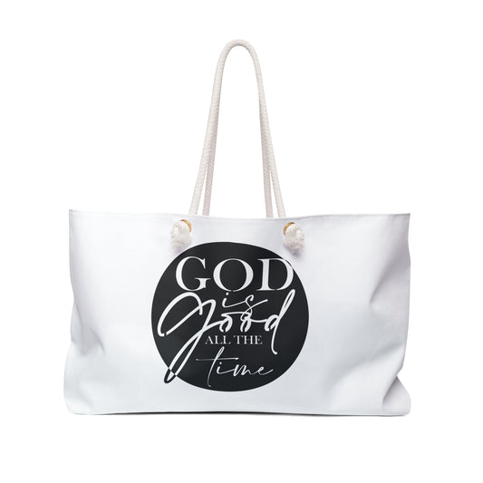 God is Good Weekender Bag - Inspirational Travel Tote for Faith and Everyday Use