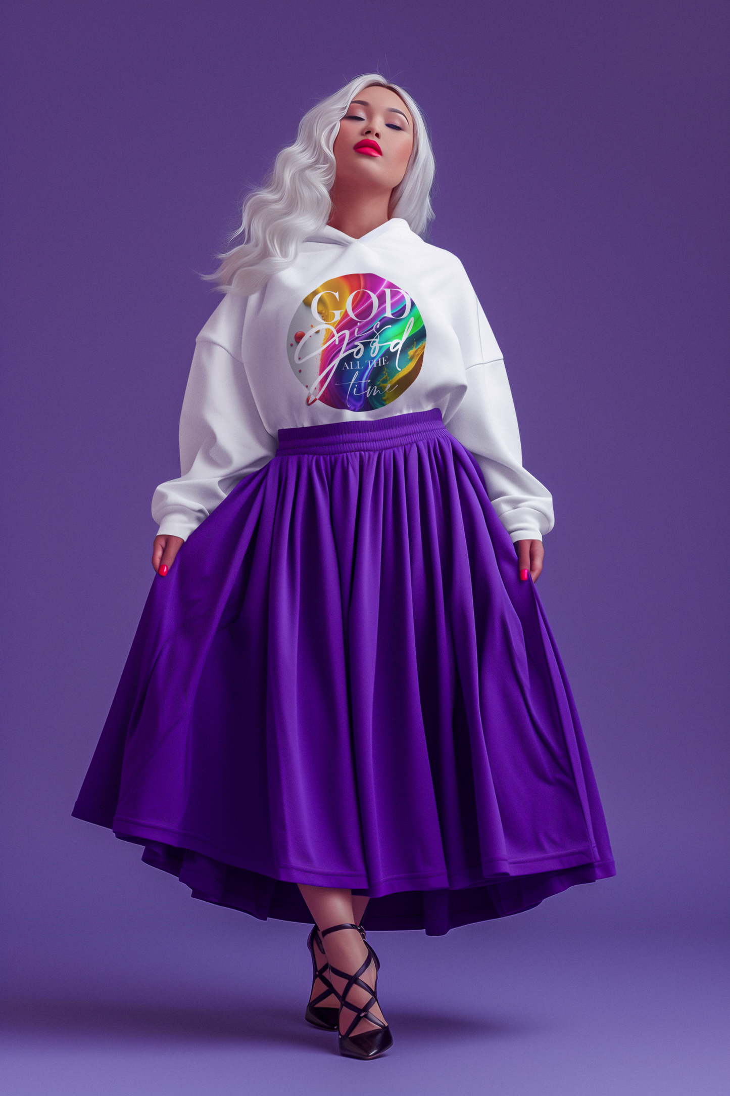 God is Good Unisex White Hoodie