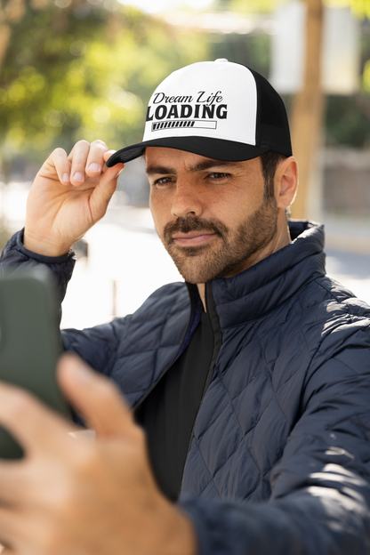 Dream Life Loading Mesh Cap - Trendy Snapback for Dreamers