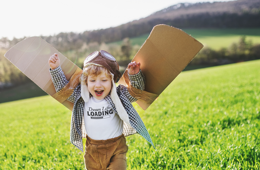 Dream Life Loading Infant Fine Jersey Tee - Cute Baby T-Shirt for Inspiration and Play