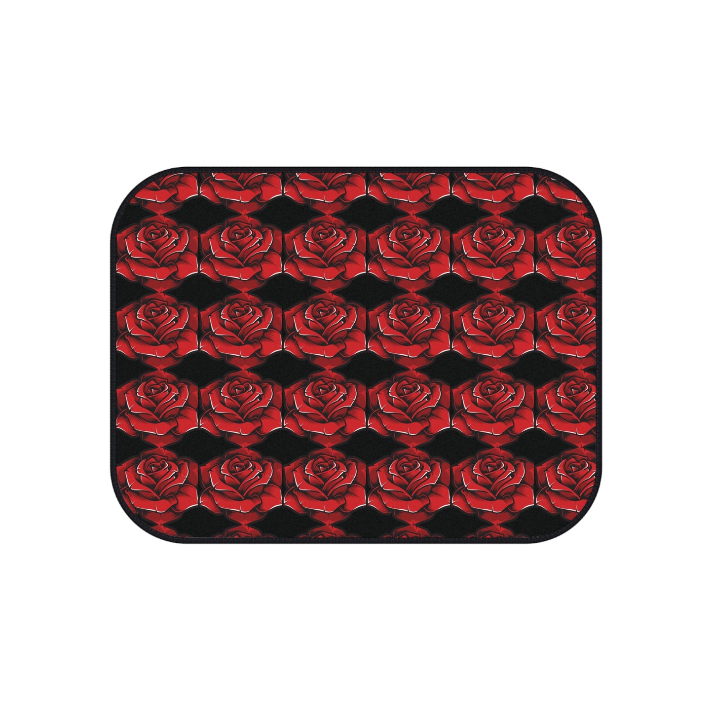 Elegant Rose Pattern Car Mats - Set of 4 for Floral Lovers