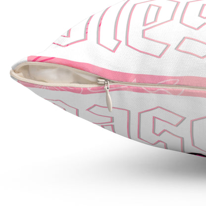 Blessed Rose Decorative Pillow - Pink Floral Home Accent