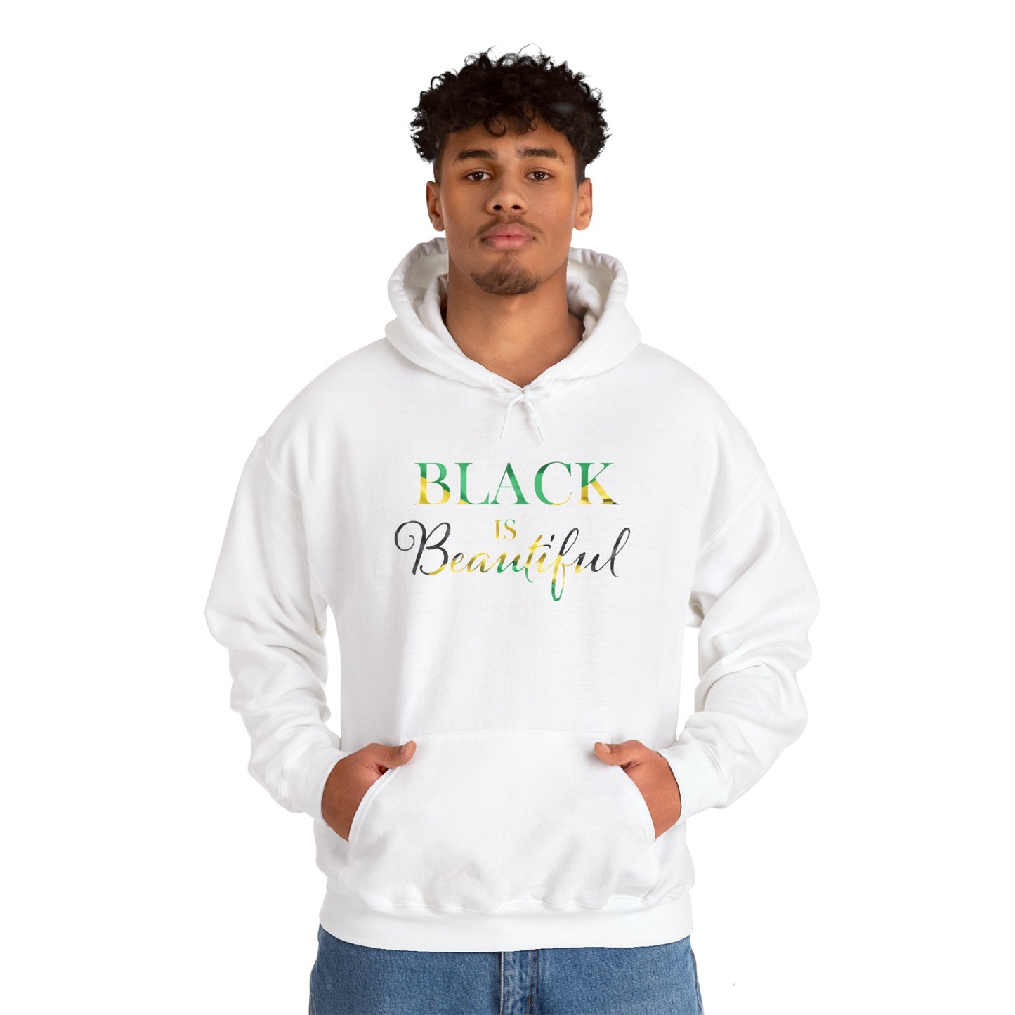 Black Is Beautiful Jamaican Flag Unisex Hoodie
