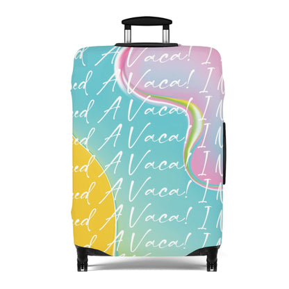 Colorful Vacation Luggage Cover - Fun Travel Accessory with ‘I Need A Vacay’ Design
