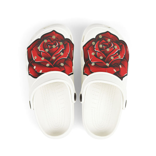 Kids' Floral Rose Clogs - Lightweight EVA Foam Shoes for Summer Fun