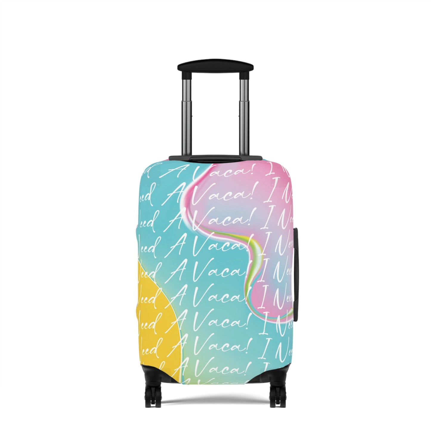 Colorful Vacation Luggage Cover - Fun Travel Accessory with ‘I Need A Vacay’ Design