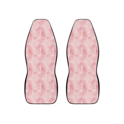 Pretty in Pink Floral Polyester Car Seat Covers - Pink Rose Design for Chic Auto Decor