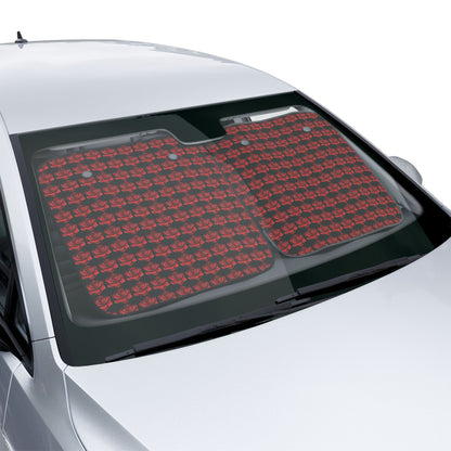 Elegant Red Rose Car Sun Shades - Stylish UV Protection for Your Vehicle