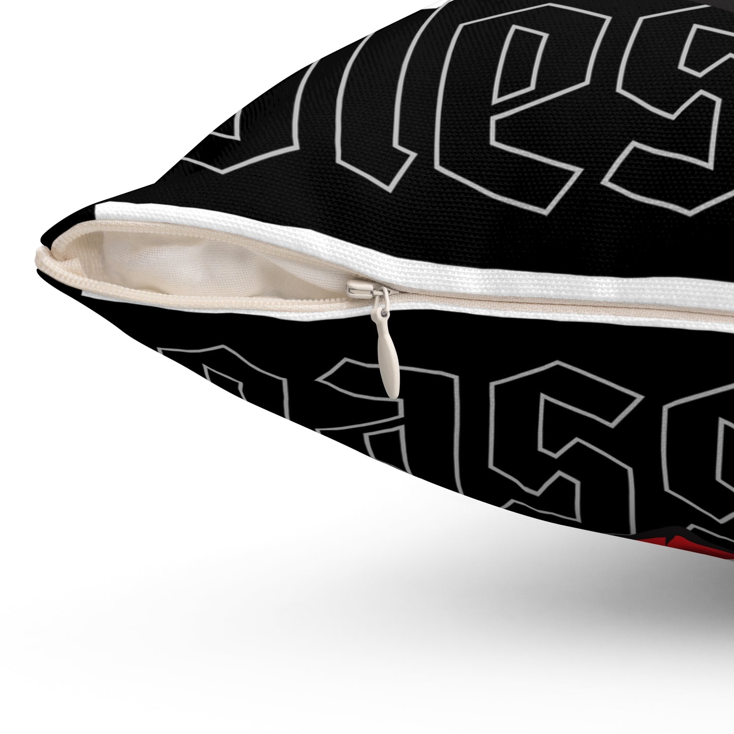 Blessed Rose Decorative Pillow - Red and Black Floral Home Accent