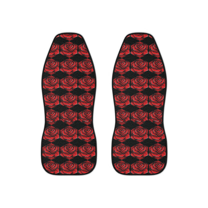Elegant Red Rose Car Seat Covers – Floral Design for Stylish Vehicles