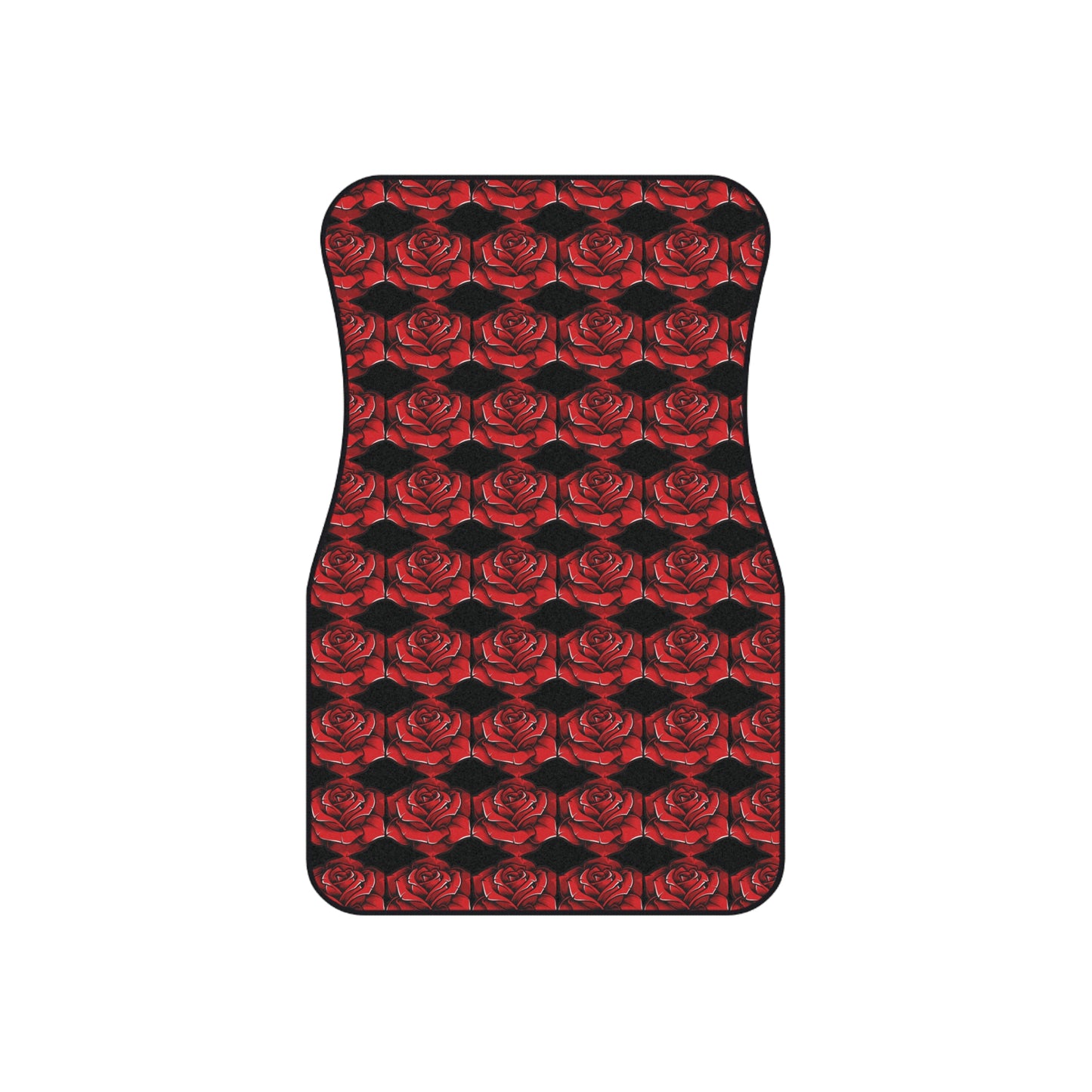 Elegant Rose Pattern Car Mats - Set of 4 for Floral Lovers
