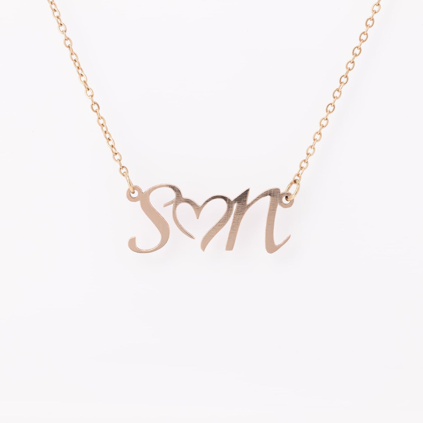 DOUBLE INITIAL HEART NECKLACE