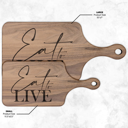Eat to Live HARDWOOD PADDLE CUTTING BOARD
