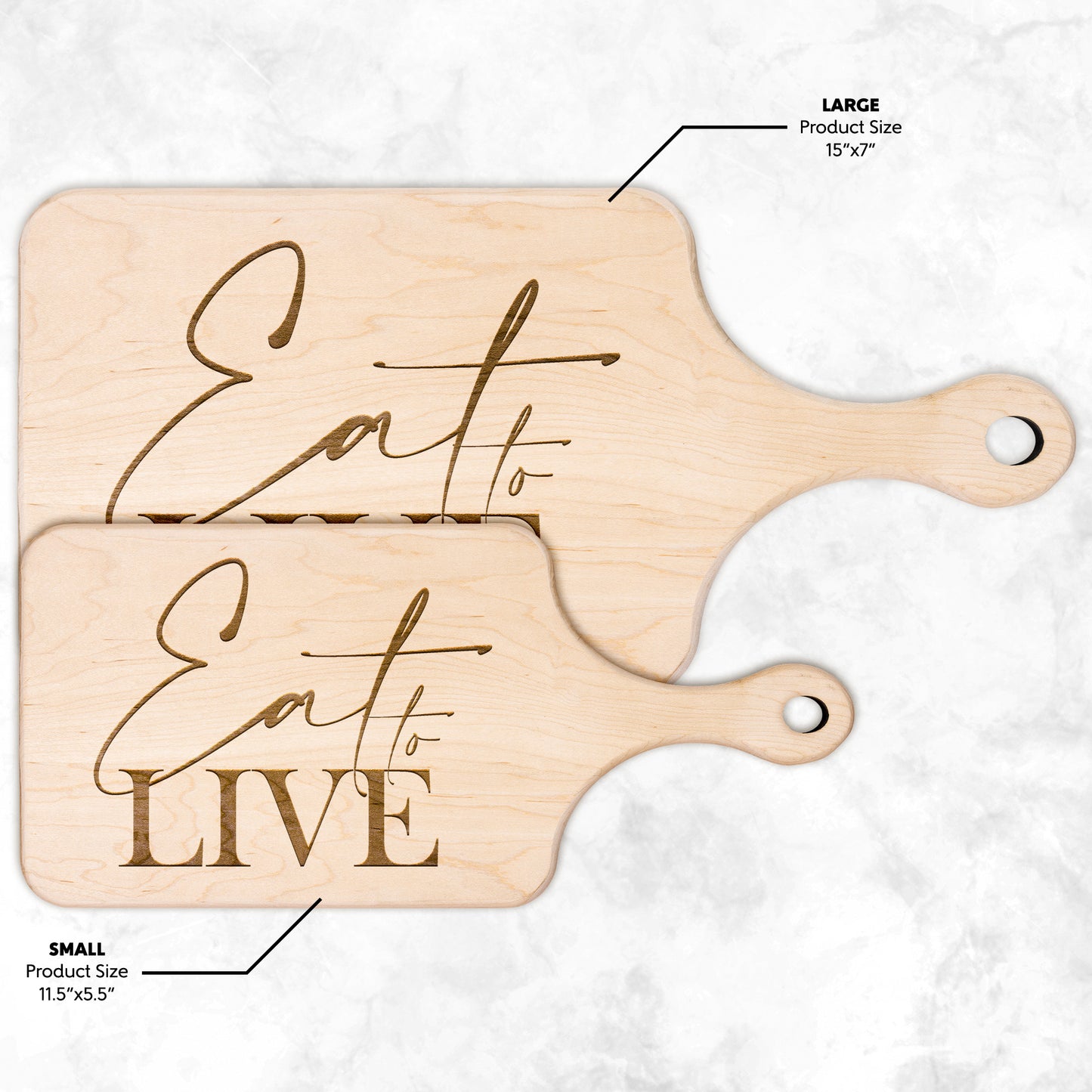 Eat to Live HARDWOOD PADDLE CUTTING BOARD
