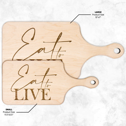 Eat to Live HARDWOOD PADDLE CUTTING BOARD