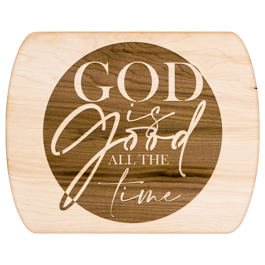 God is Good HARDWOOD OVAL CUTTING BOARD