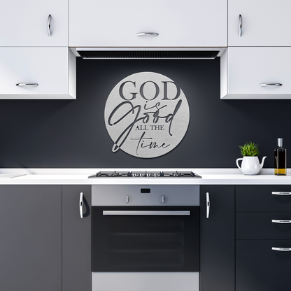 God_is_Good_metal_sign_Silver_Dark_Kitchen_Mockup.png